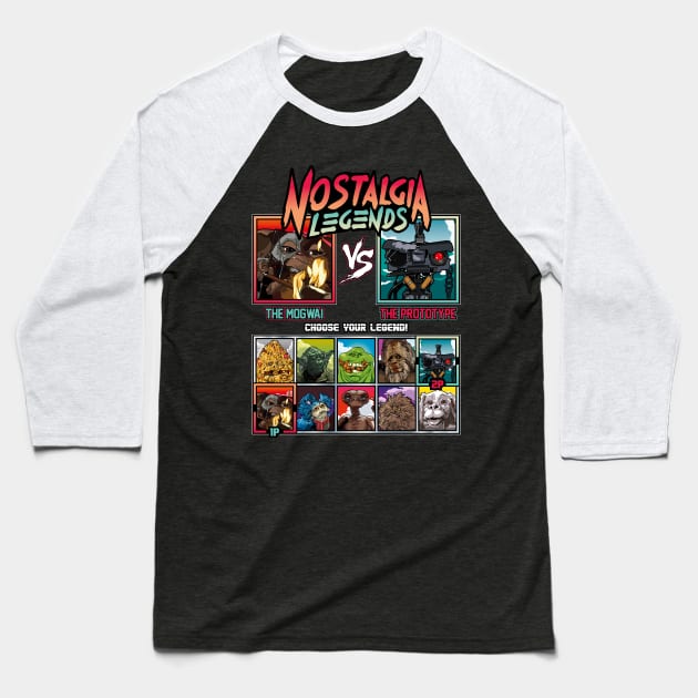 Nostalgia Legends - 80s Movies Baseball T-Shirt by RetroReview